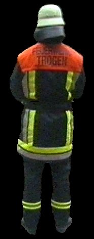 Schutzanzug von hinten